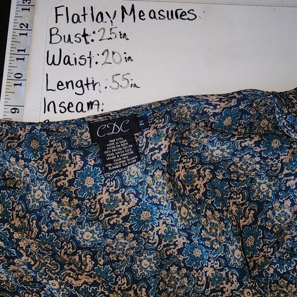 Vintage blue floral asymmetrical y2k dress - Picture 8 of 8